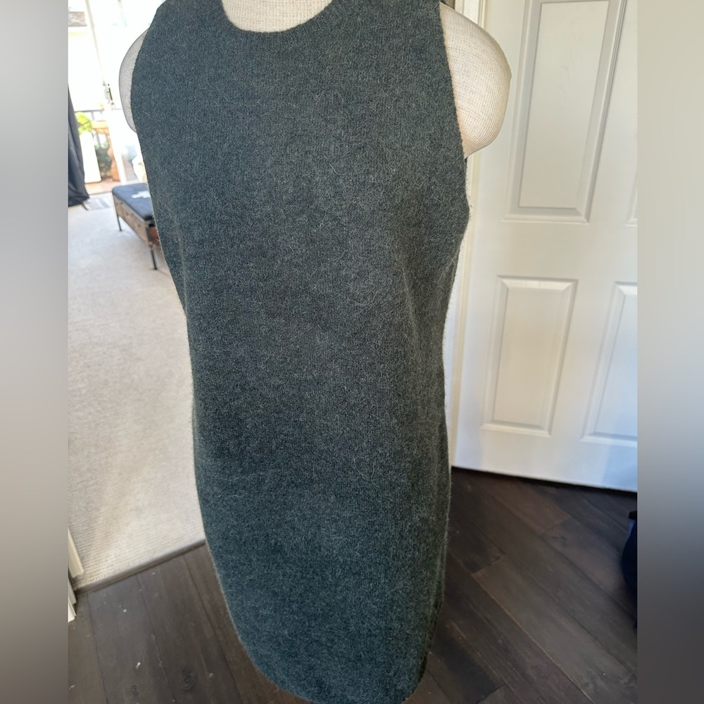 Vince sage green knit tank dress, size large - Picture 7 of 14